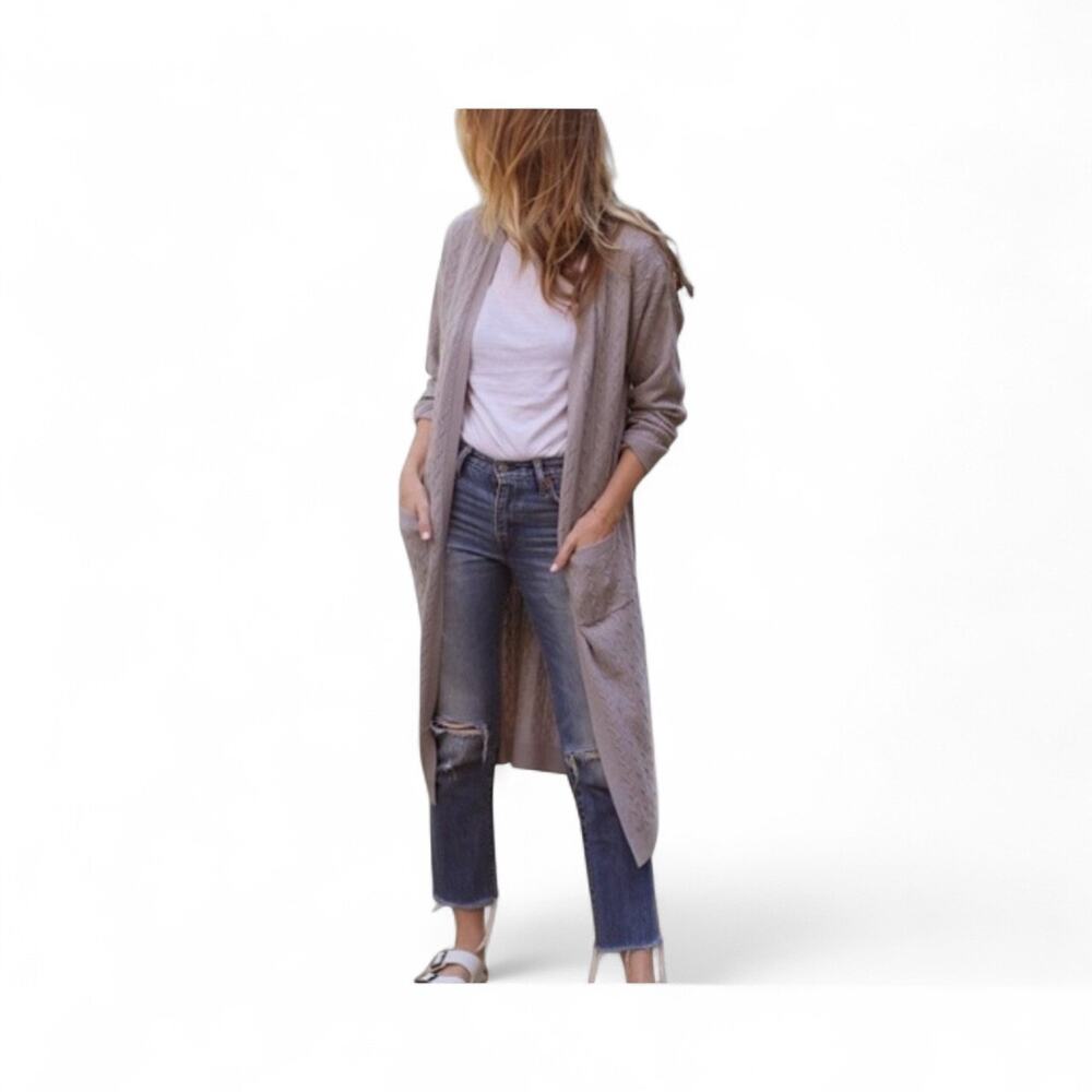 The Jetset Diaries Longline Reina Duster Cardigan OS EUC (3020)‎